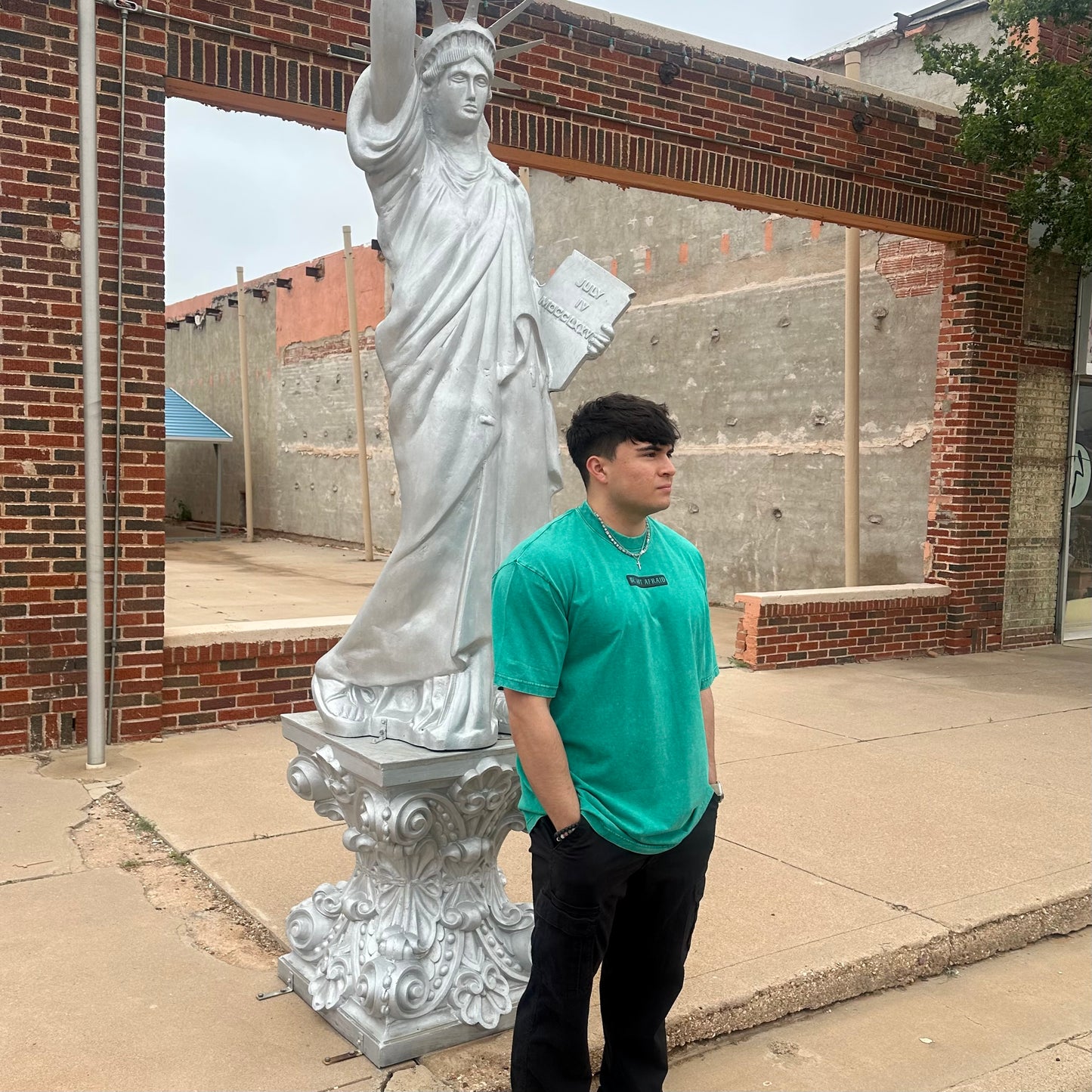 BNA Crown Cross Green Oversized Tee