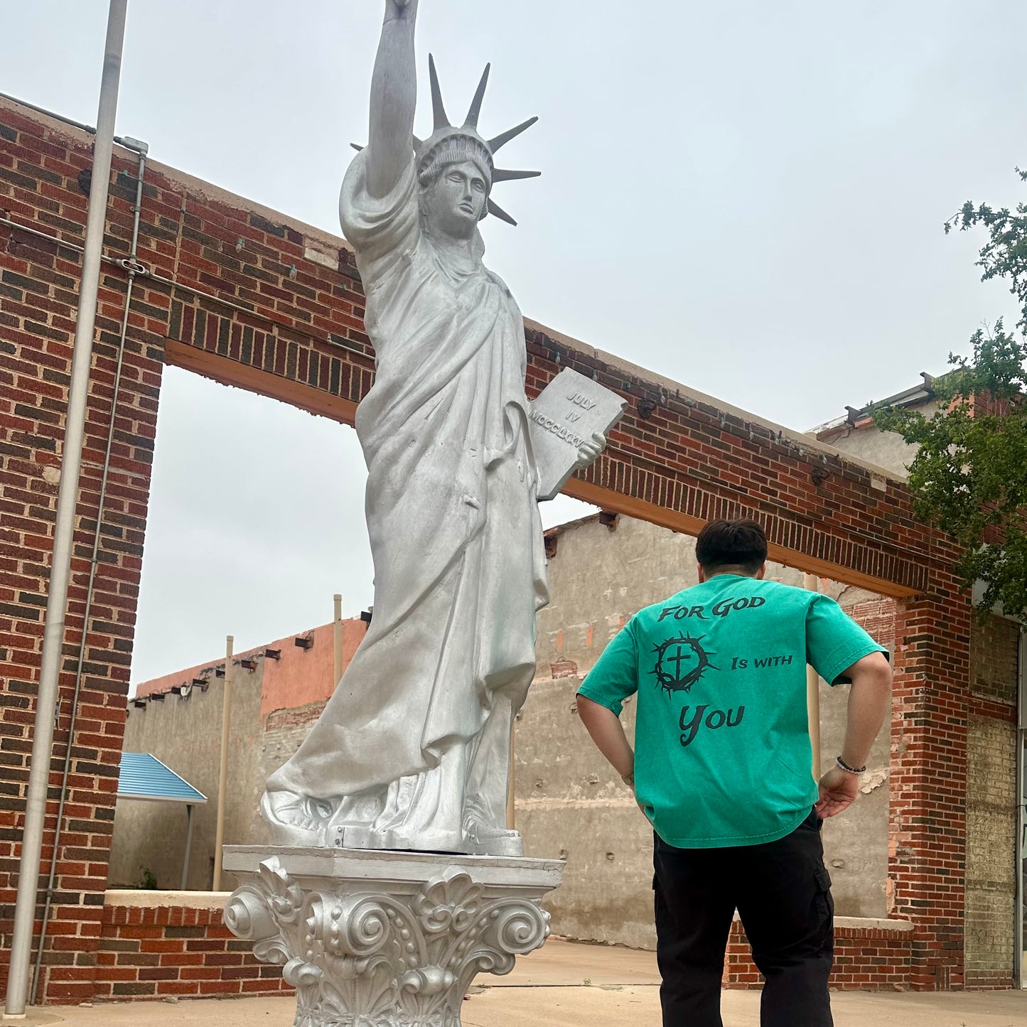 BNA Crown Cross Green Oversized Tee